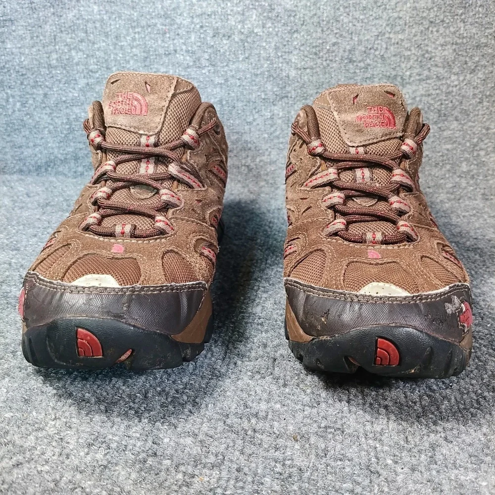 The North Face Hiking Shoes Mens Size 8 Brown Suede Mesh Trail Outdoor